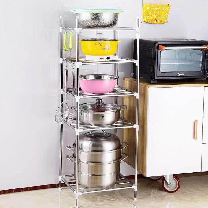 Rak Panci 5 Susun / Rak Besi 5 Susun / Rak Dapur / Rak Besi Multifungsi / Rak Panci Stainless Penyim