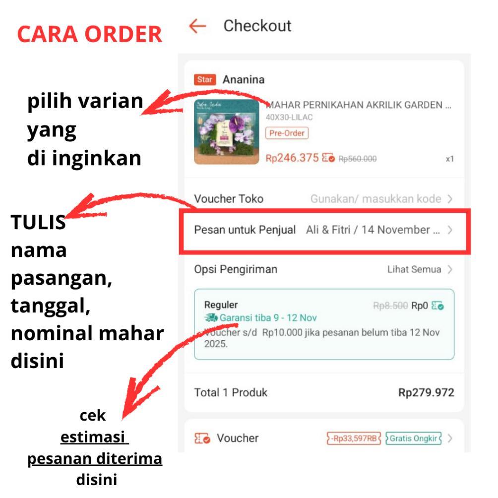 Mahar Akrilik Pernikahan Minimalis Modern Frame Transparan