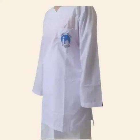 Shandys Uniform I Seragam sekolah SMP al azhar model tunik Putih I Baju kurung tunik Wanita lengan P