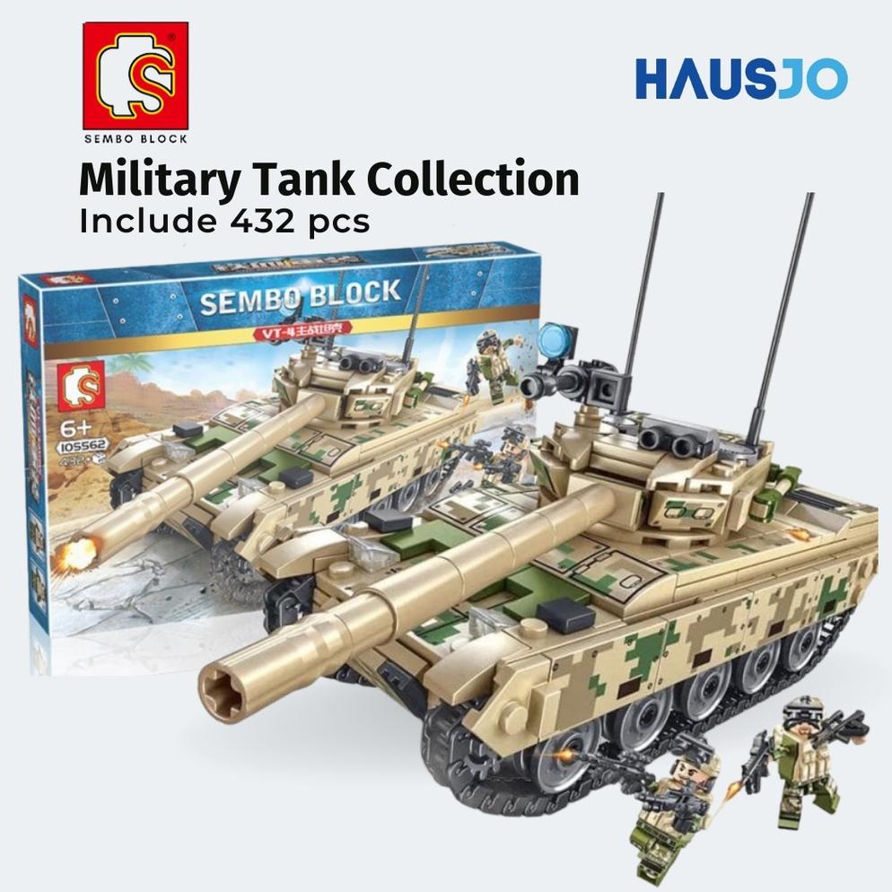 Sembo Block Brick Original Military Iron Tank