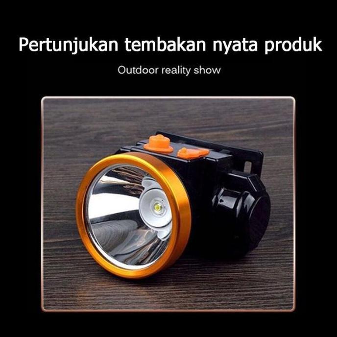 Senter Kepala LED Headlamp Super Terang / Lampu Kepala Zoom Outdoor Tahan Lama