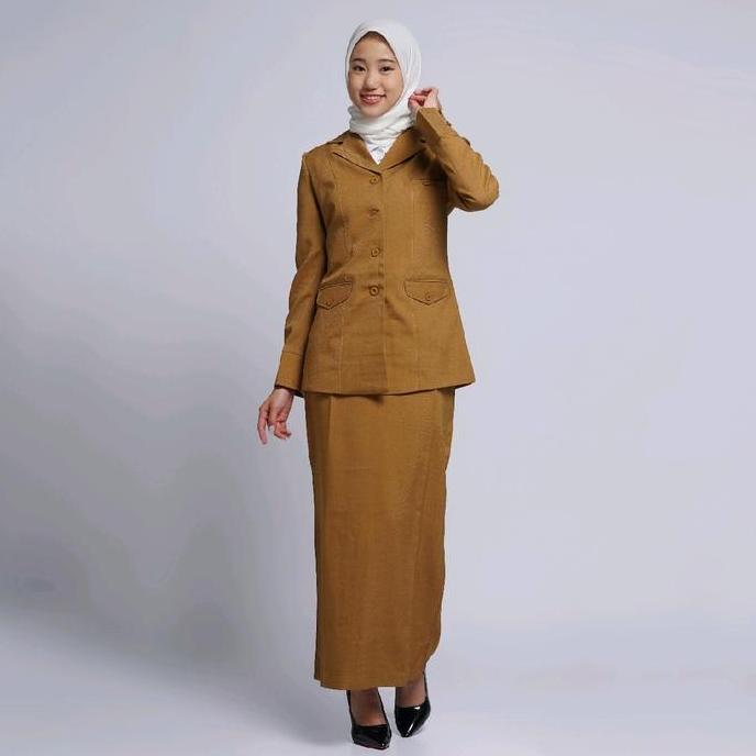 Seragam kerja wanita kantor pns,seragam blazer setelan pns,seragam kerja wanita blazer krah jas,sera