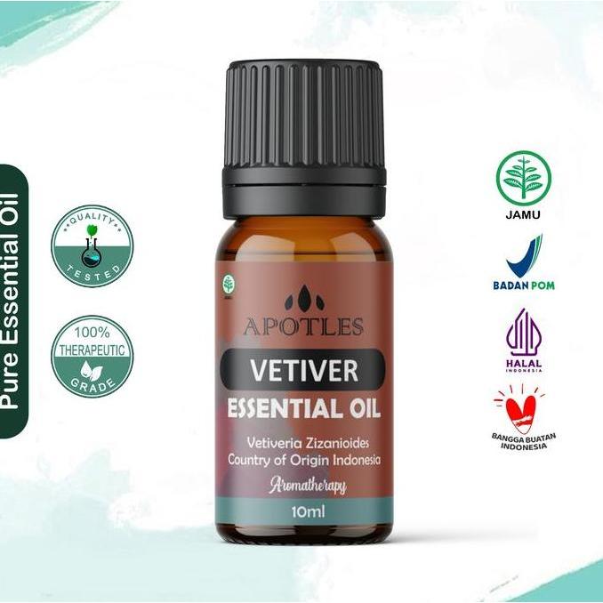 Vetiver Essential Oil - Minyak Aromaterapi Akar Wangi Vetiver 10ml AS