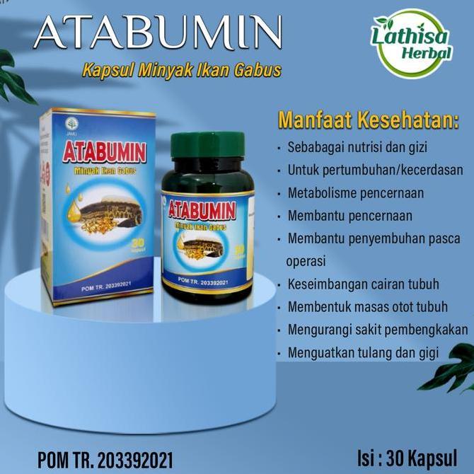 Tokowatishop - Atabumin Kapsul Albumin Minyak Ikan Gabus Herbal Suplemen Kesehatan Tubuh