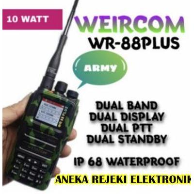 Grosir Ht Weircom Wr88 Plus Waterproof Ht Anti Air Weircom Wr 88 Plus - Army