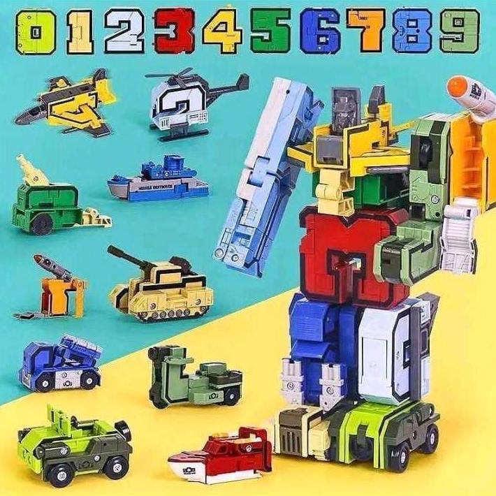 Rf-45 Emco Satuan Mainan Transformers Pocket Morpher Morphers Number Set 0 1 2 3 4 5 6 7 8 9 - Satua
