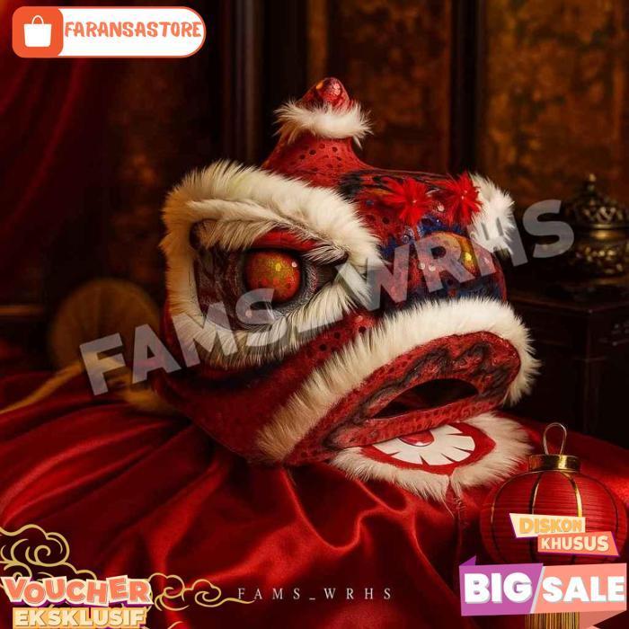 Barongsai Anak Dewasa Bahan Karton Tebal Kokoh Barongsai Kedip Br 1107