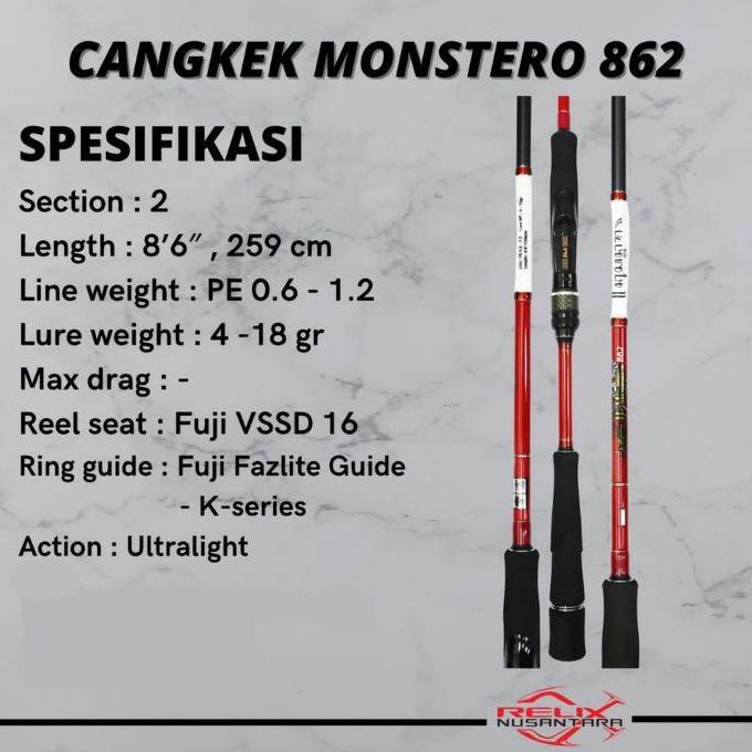 Joran Relix Nusantara Cangkek Jagero Monstero II 862 CO