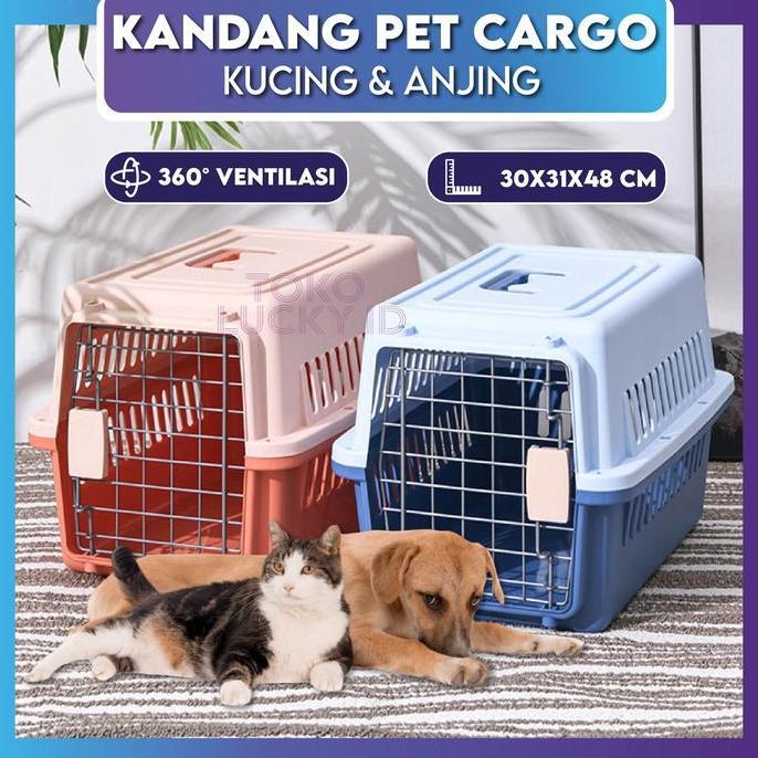 revasin9 - pet cargo kandang kucing tray besi kuat travel anjing kelinci carrier | pet cargo kandang