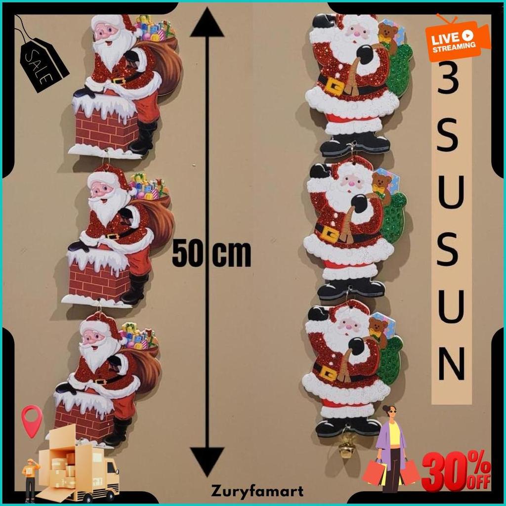 1 Pcs Hiasan Dinding Gantung Pintu Natal Christmas Ornamen Dekorasi Gabus 027/028/029/030/008 Termur