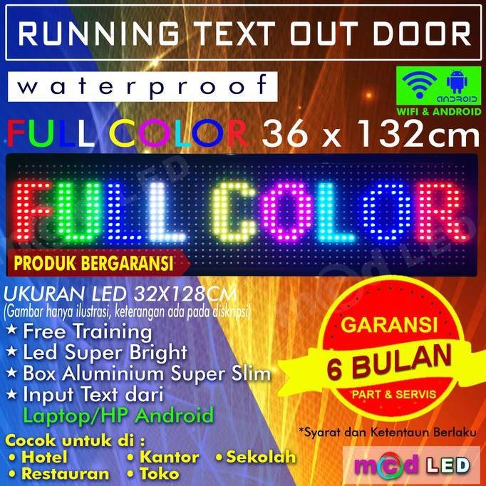 RUNNING TEXT P10 RGB FULL COLOR 32X128 OUTDOOR