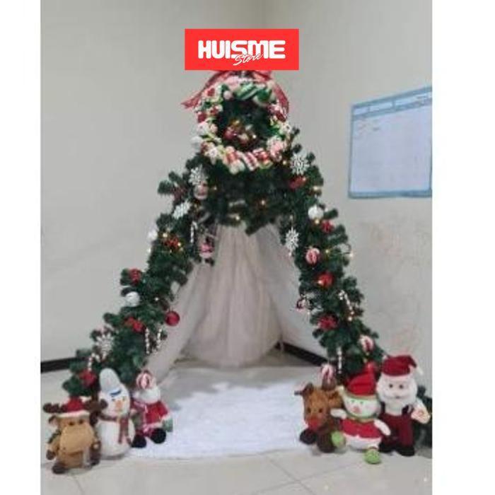 tu-67 Garland Natal Garland PVC Natal PANJANG 2M meter LEBAR 20CM Natal Garland PVC Natal Dekorasi N