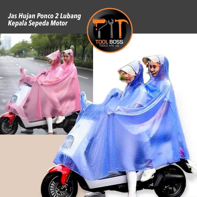 JAS HUJAN PONCO 2 LUBANG KEPALA - FULL BODY RAINCOAT
