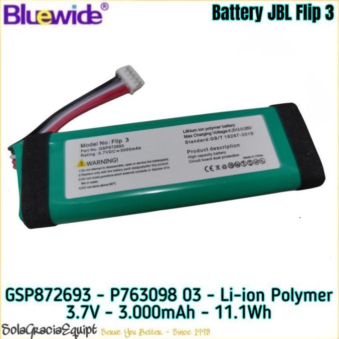Batre / Baterai / Battery JBL Flip3 / Flip 3 GSP872693 - 3.7V 3.000mAh