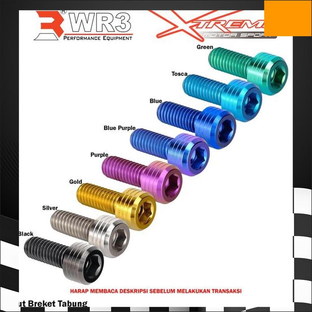 Paketan Baut Titanium Wr3 Untuk Breket Tabung Minyak Rem Wr3