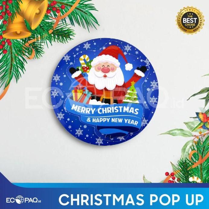 Ready  Hiasan Natal - Aksesoris Natal - Hiasan Pintu Christmas - Biru-HPB1