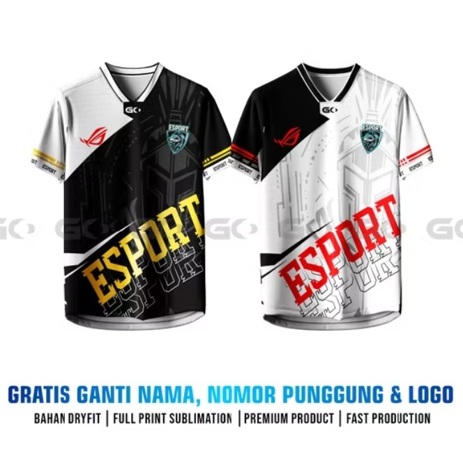 Jersey Gaming Esport Sparta Custom Gratis Nama dan logo