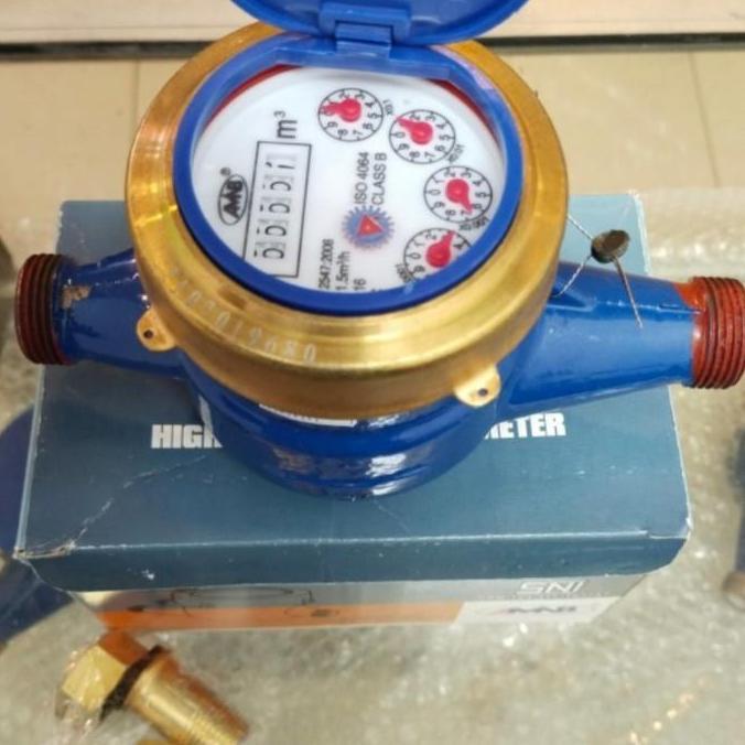 Promo Meteran Air Besi Pdam Water Meter Flow Meter Air Pdam 1/2" Sni Ready
