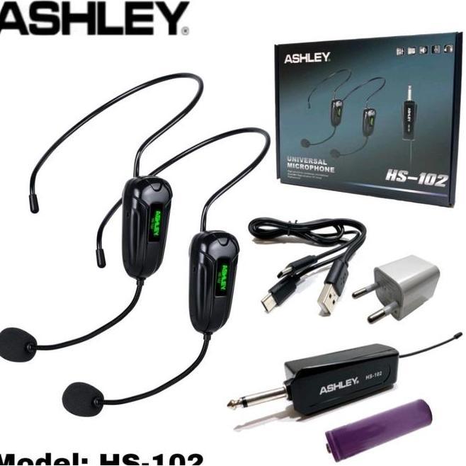 Mic Wireless Headset Bando Ashley Hs 102 2 Mic Imam Masjid Presentasi