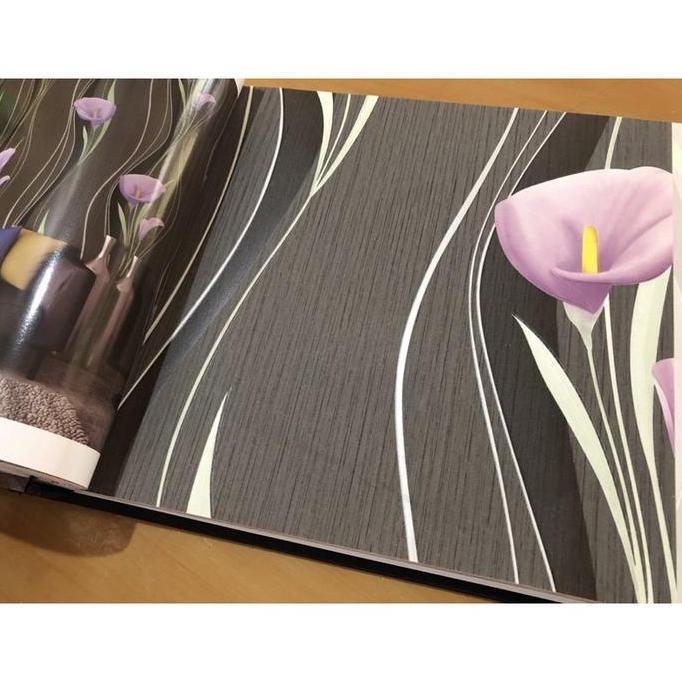 Wallpaper Dinding Bunga Anthurium Pink Kuning Biru Hitam