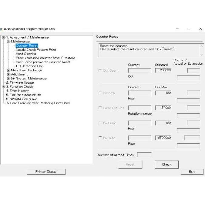 TERMURAH - RESETER EPSON D830 SL-D830 ORIGINAL