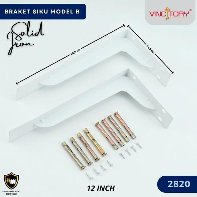 PROMO - SIKU RAK Dinding Lipat Besi L Rak Penyangga Bracket Ambalan Sepasang | Bracket Siku Ambalan 
