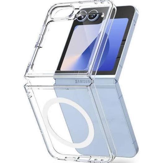 TERBARU - Clear Case Magnetic for Samsung Z Flip 7 / Flip 6 / Flip 5 / Flip 4 / Flip 3 Casing Cover 