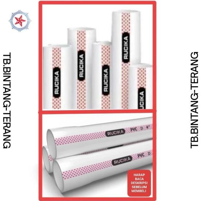 Rebapin - Pipa PVC Pralon Rucika 4 Inch Type D | Pipa Paralon Eceran 1 Meter Abu