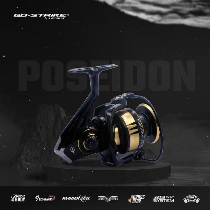 Reel Gostrike Versus Poseidon 6000HG 9 Ball Bearings - Spinning Saltwater Max Drag 18kg