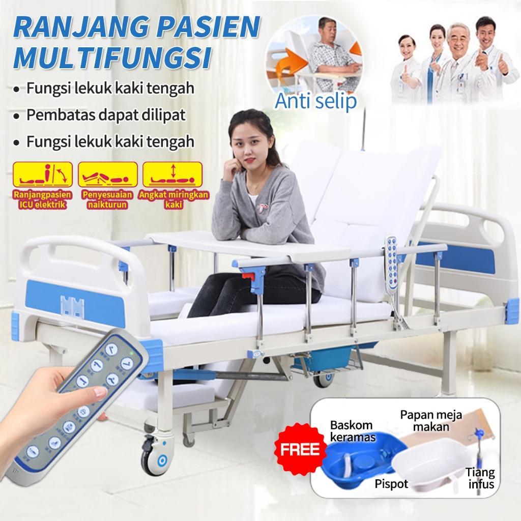 Bed Pasien Eleketrik Bed Pasien Icu Bed Pasien Elektrik 3 Motor Bed Ranjang Pasien Electric Remote