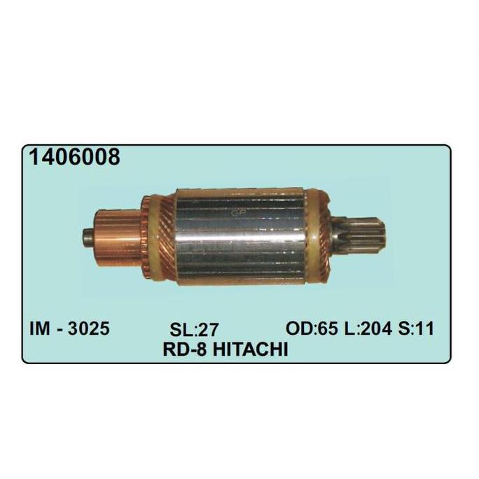 Angker Starter Gp Rd8 Hitachi P 204Mm Od 65Mm Gigi11 1406008  Sale