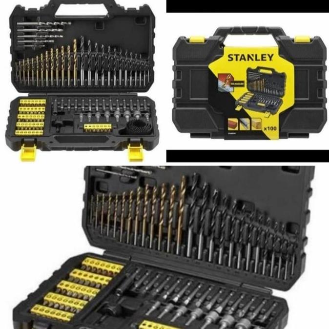 Mata Bor set Stanley ( STA88548 ) Isi 100pc Mata obeng set Stanley