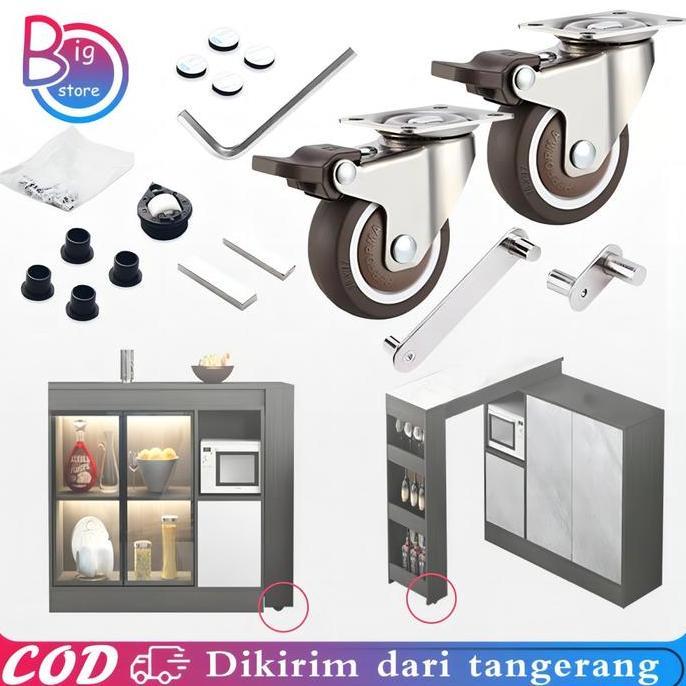 TERMURAH - Engsel Meja Lipat 180 Derajat Atas Table Fold UP Engsel Meja Putar + Roda / Swivel Tarik 