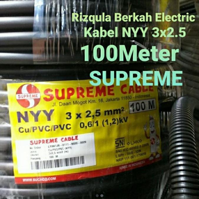 Promo Kabel NYY 3x2.5 SUPREME 100 METER / NYY 3x2,5 SUPREME 100 METER. Diskon