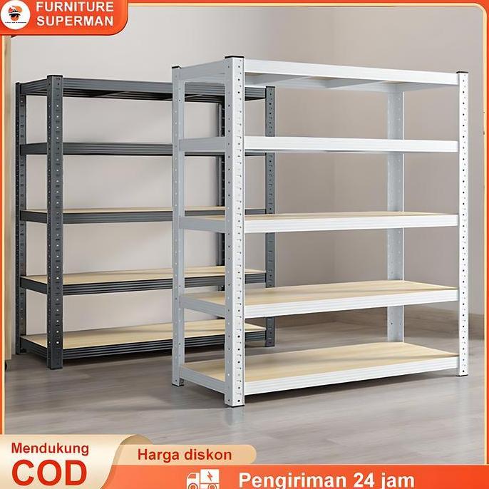 NEW - CZ- Rak besi siku 5 susun Rak gudang Rak Besi Susun Serbaguna rak  gantung rak obat obatan 30 