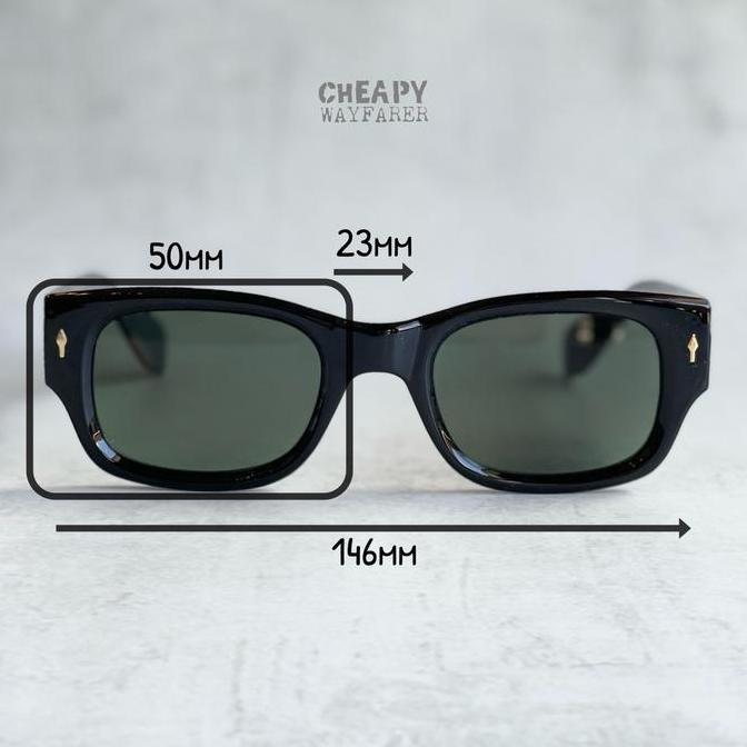 Kacamata New Vintage Square Rebel Locs Lensa UV400 | Paket Lensa Minus Photocromic Antiradiasi Bluec