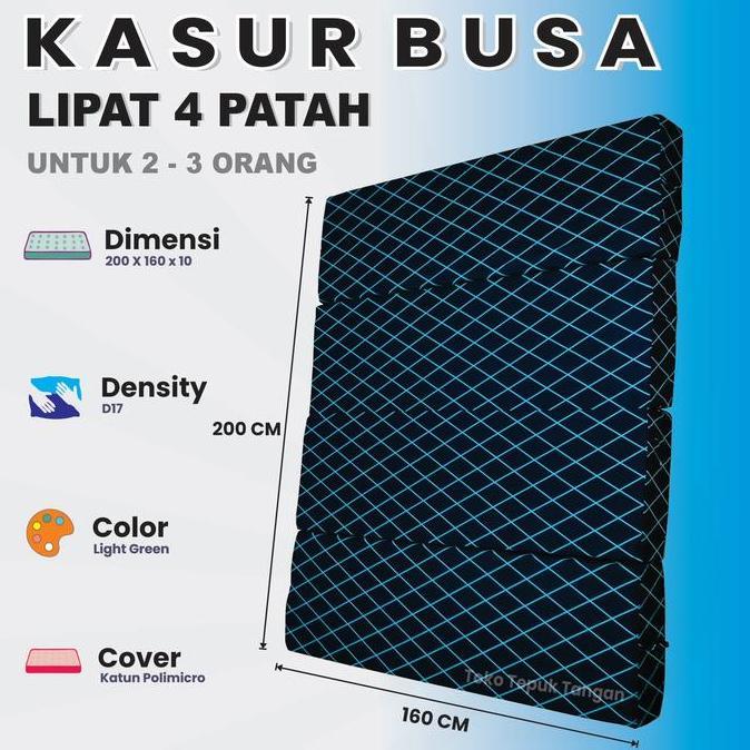TERBARU - KASUR LIPAT 4 UK. 200x160x10cm KASUR MATRAS LIPAT Busa Furniture