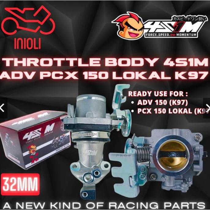 THROTTLE BODY TB 4S1M 30 MM 32 MM ADV 150 PCX 150 LOKAL K97 TB RACING 4S1M 30MM 32MM