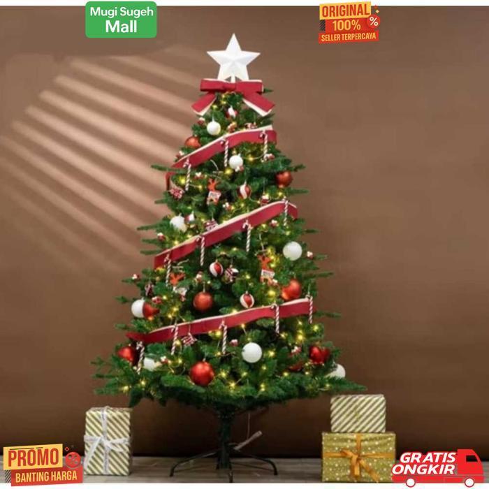 Promo Pohon Natal 150 Cm & 120 Cm Lengkap Hiasan Dan Lampu Tumblr /Hiasan Dekorasi Natal