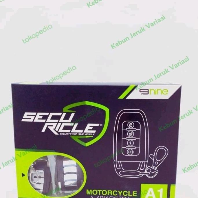 Alarm Nine 9 luminos Injeksi + remote Secure Ricle + baterai cadangan