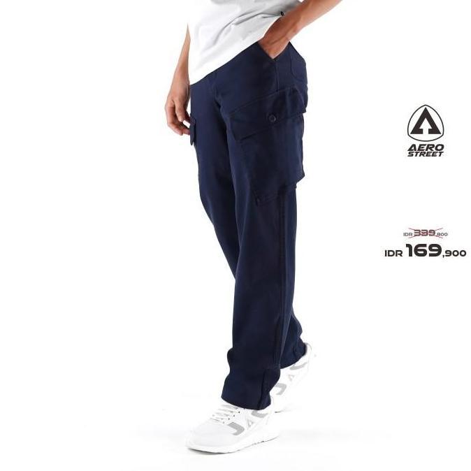 Cargo Panjang Atlas Navy Celana Cargo Ecaaa