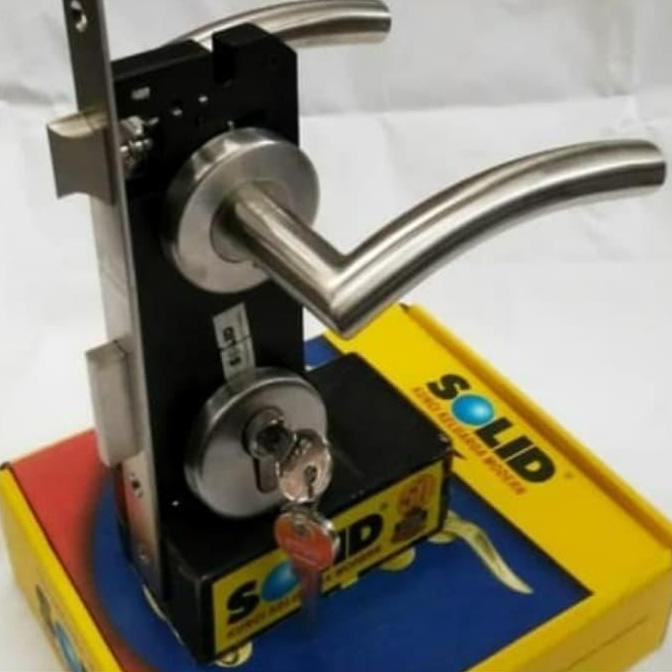 Paket Handle Solid Hre 6144 / kunci pintu stainless solid (KOMPLIT)
