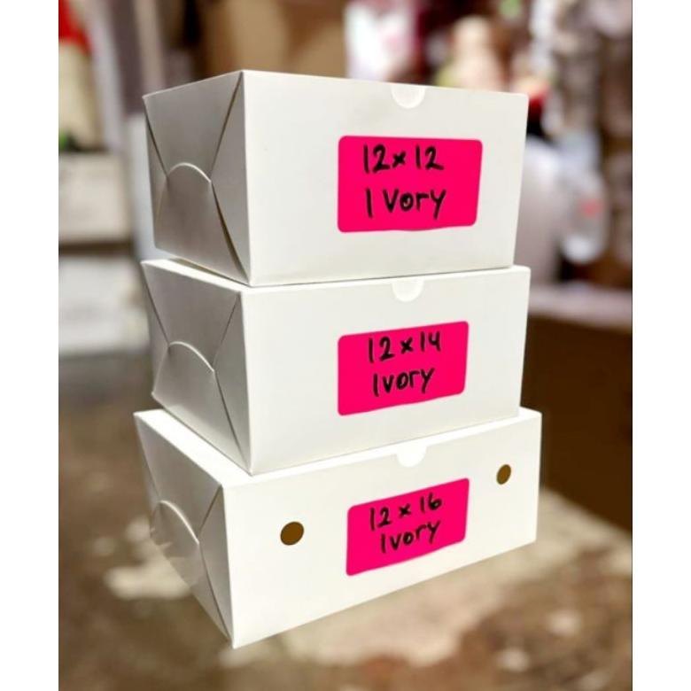 isi 50 dus snack IVORY PREMIUM / dus kue ukuran 12x12 12x14 12x16