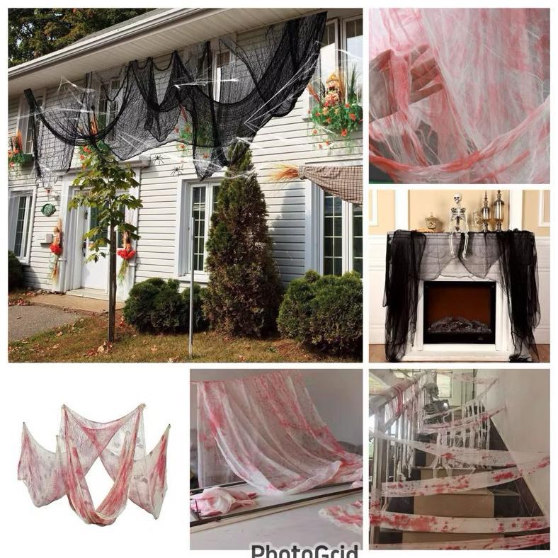 Dekorasi Halloween/Kain Darah/Tirai Darah/Tirai Halloween Bloody Crepe
