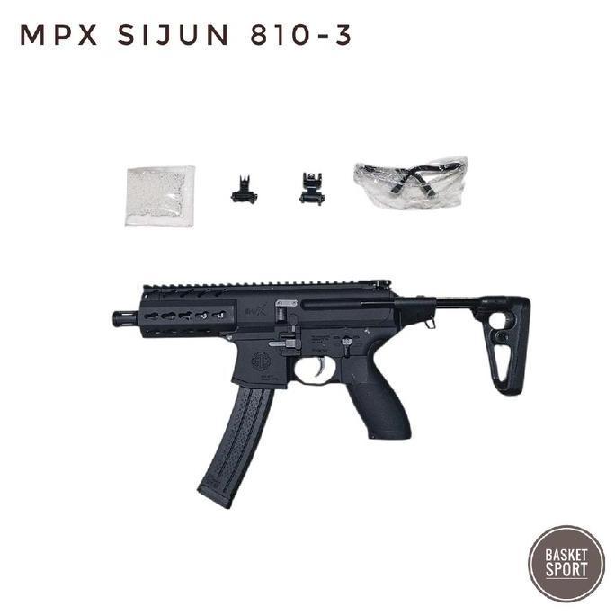 WGB WGG MAINAN MPX SIJUN 810-3 GEARBOX METAL BLOWBACK WATER GEL BLASTER INCLUDE BATERAI 11.1V ORIGIN