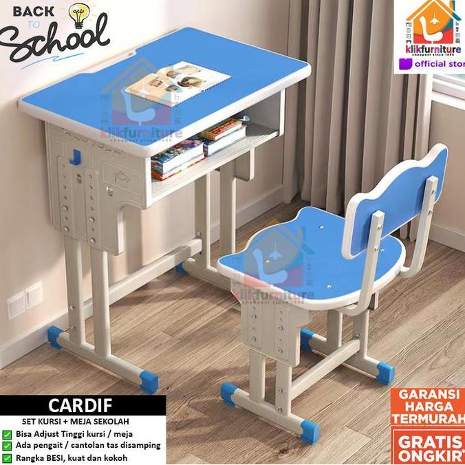 PROMO DISKON - Meja Belajar Anak Set Meja Kursi Sekolah Set CARDIF