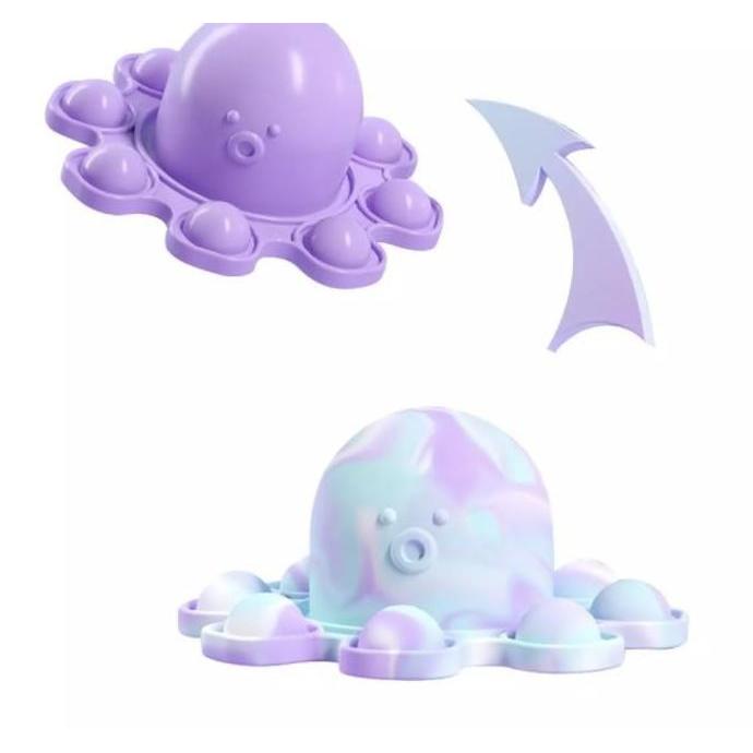 Pop Its Gurita 2 Warna Fidget Popit Push IT Bubble Mainan Anak Tiktok