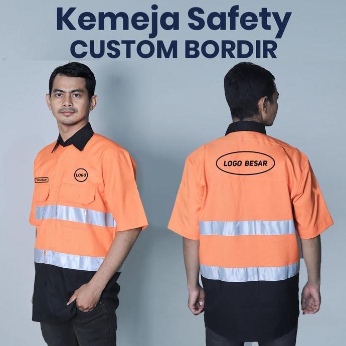 Wearpack safety / Kemeja Proyek / Seragam Kerja Custom Bordir Model 03