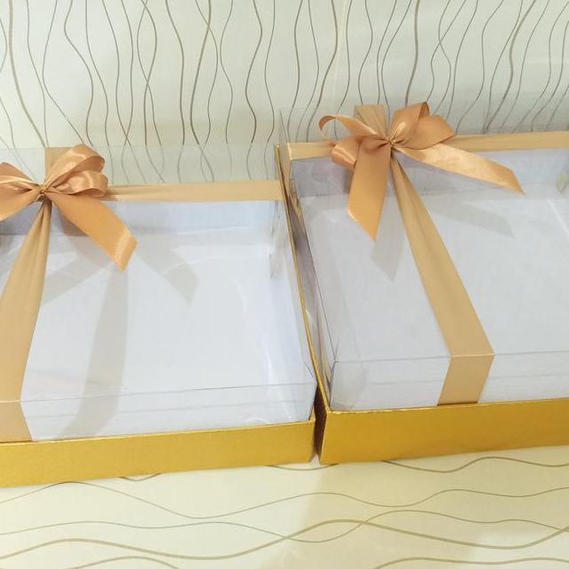 Kotak Hantaran Kue Mika Kotak Kertas Mika Hadiah Pita