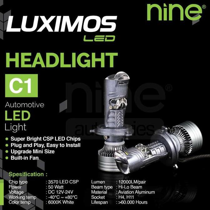 LUXIMOS C1 LAMPU UTAMA LED MOBIL H11 / FOGLAMP MINI LASER PROYEKTOR H11 SUPER TERANG